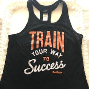 Reebok Black Racerback Workout Top - XS